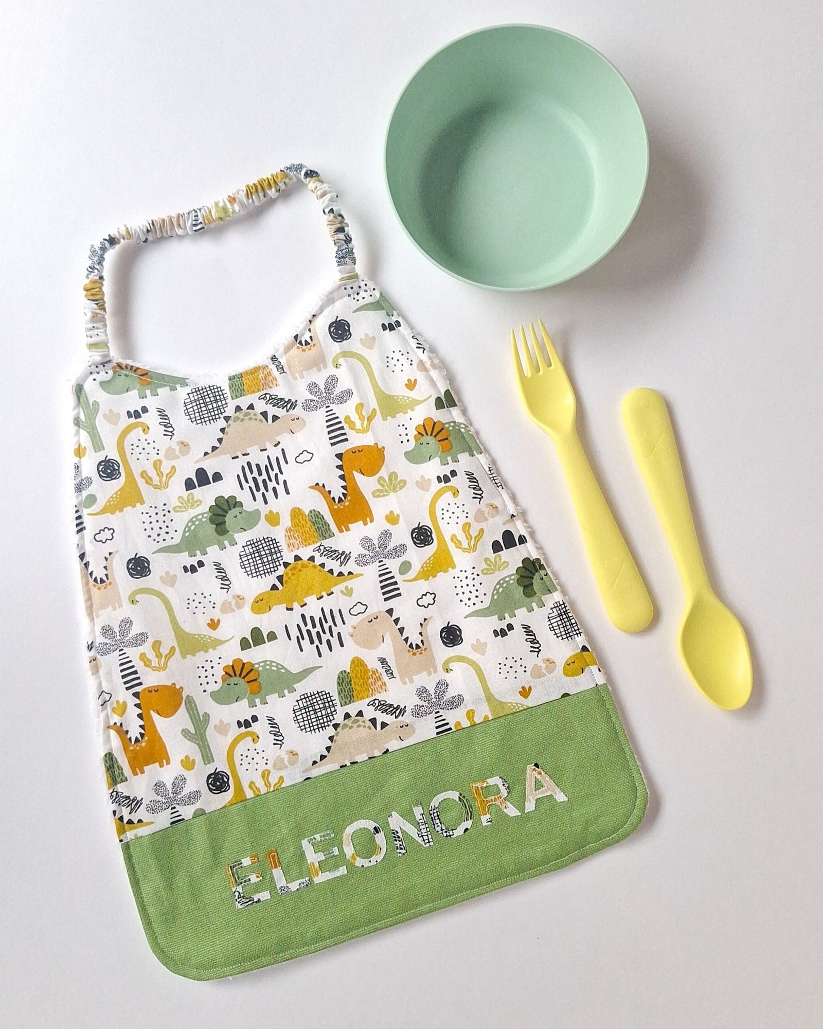 bavaglino con elastico personalizzato verde lime