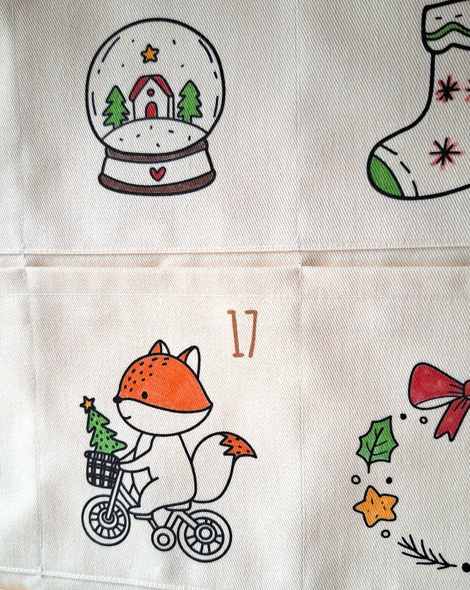 Calendario dell'Avvento da colorato