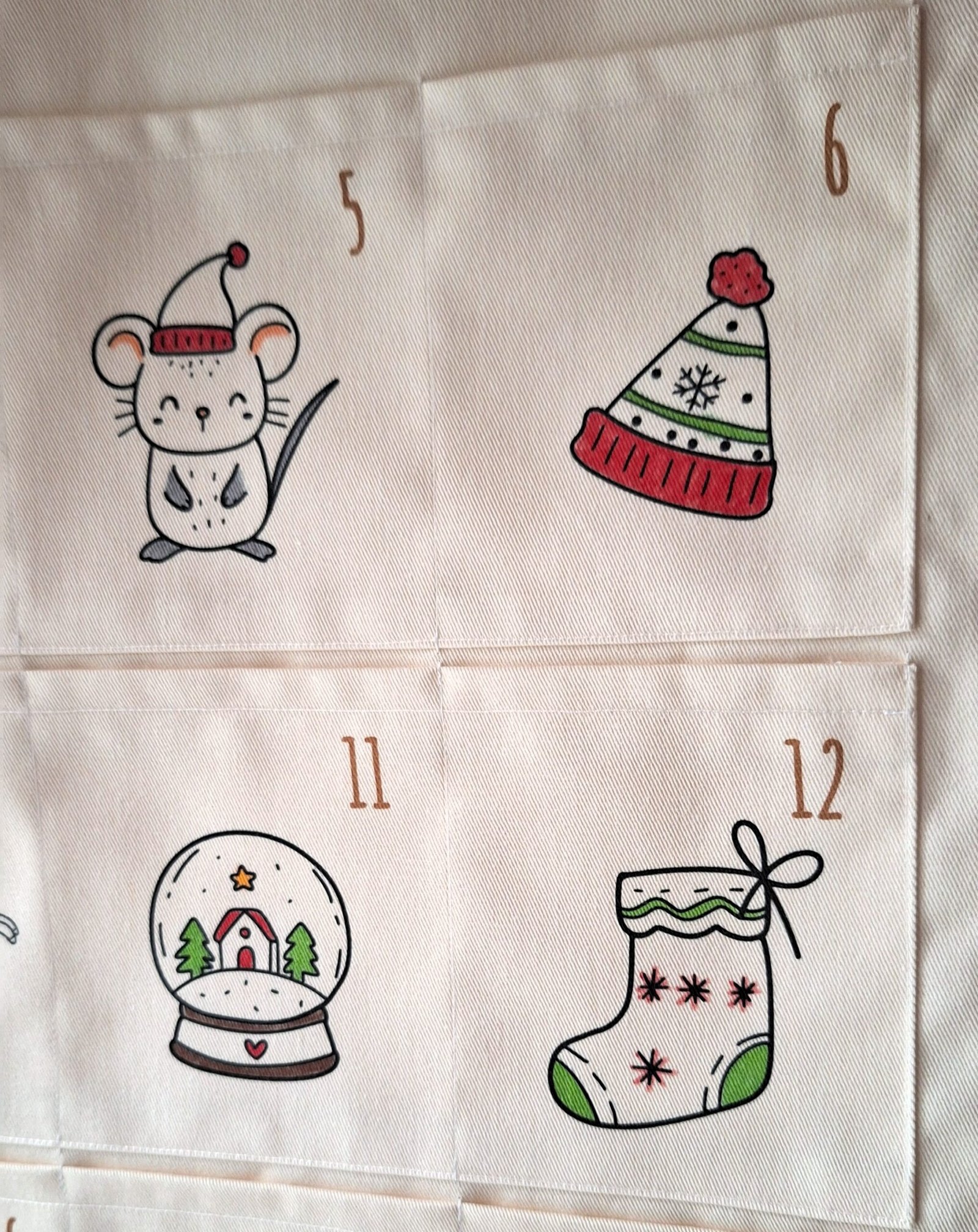 Calendario dell'Avvento da colorato