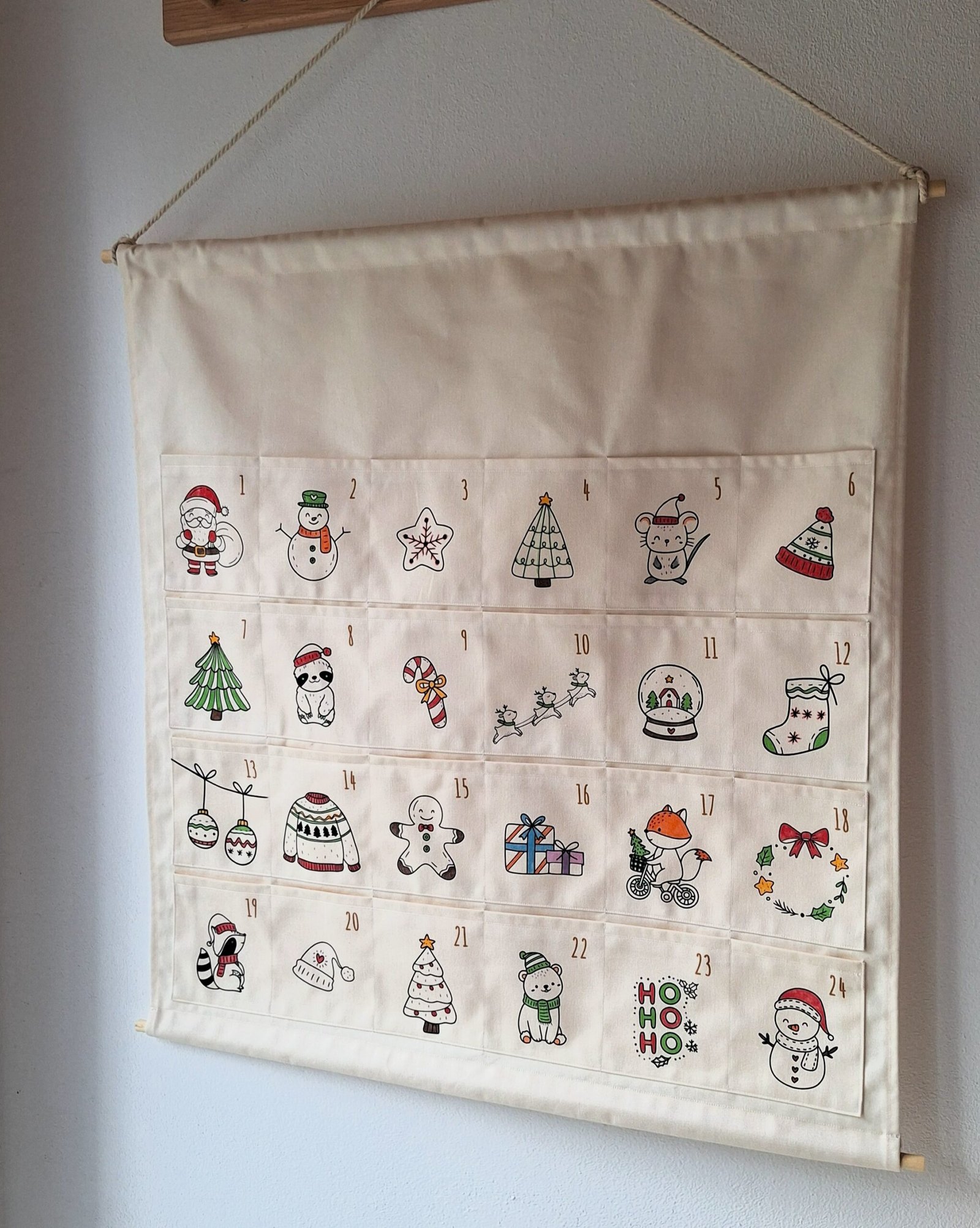 Calendario dell'Avvento da colorato