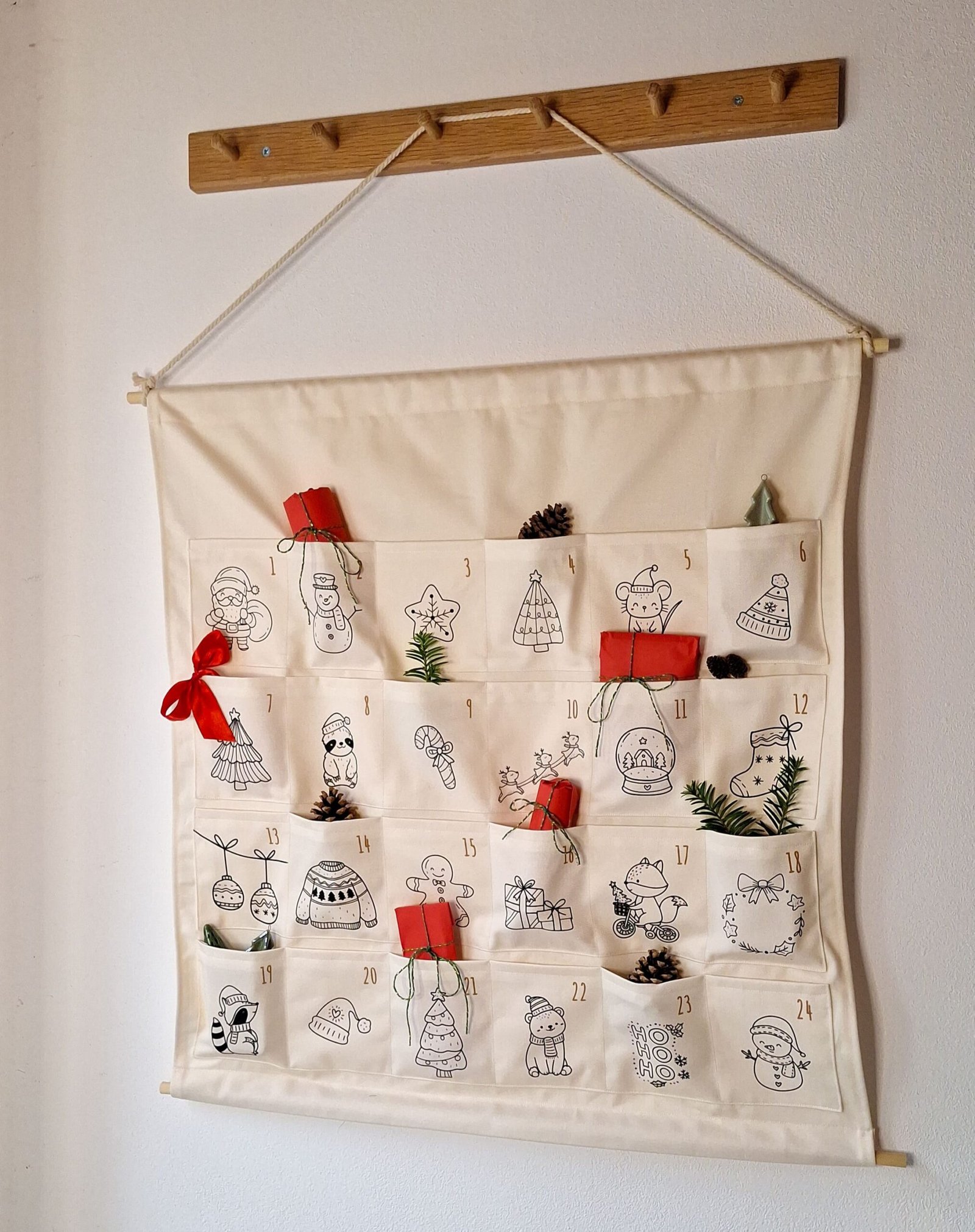 Calendario dell'Avvento da colorare