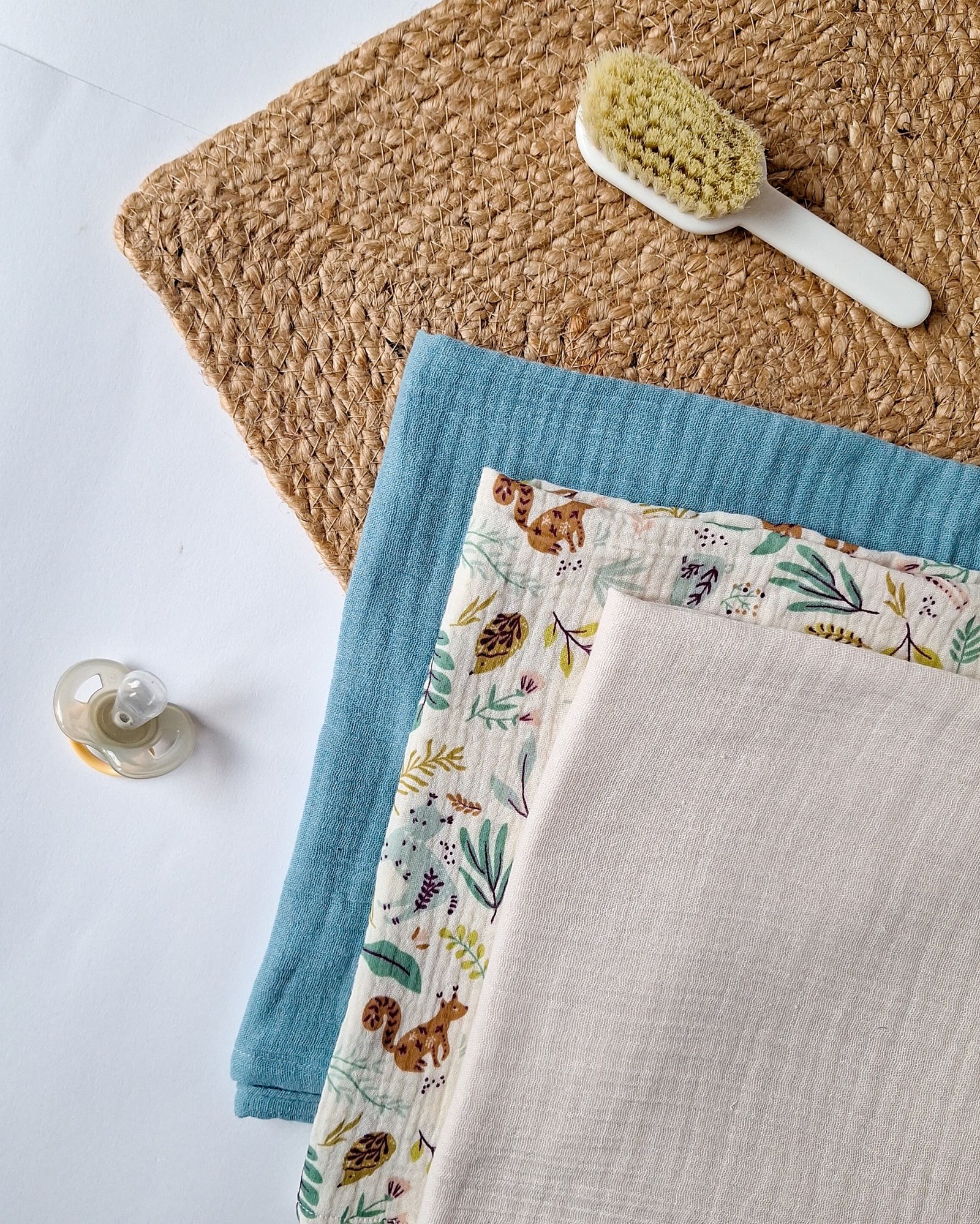 set di 3 mussoline bosco