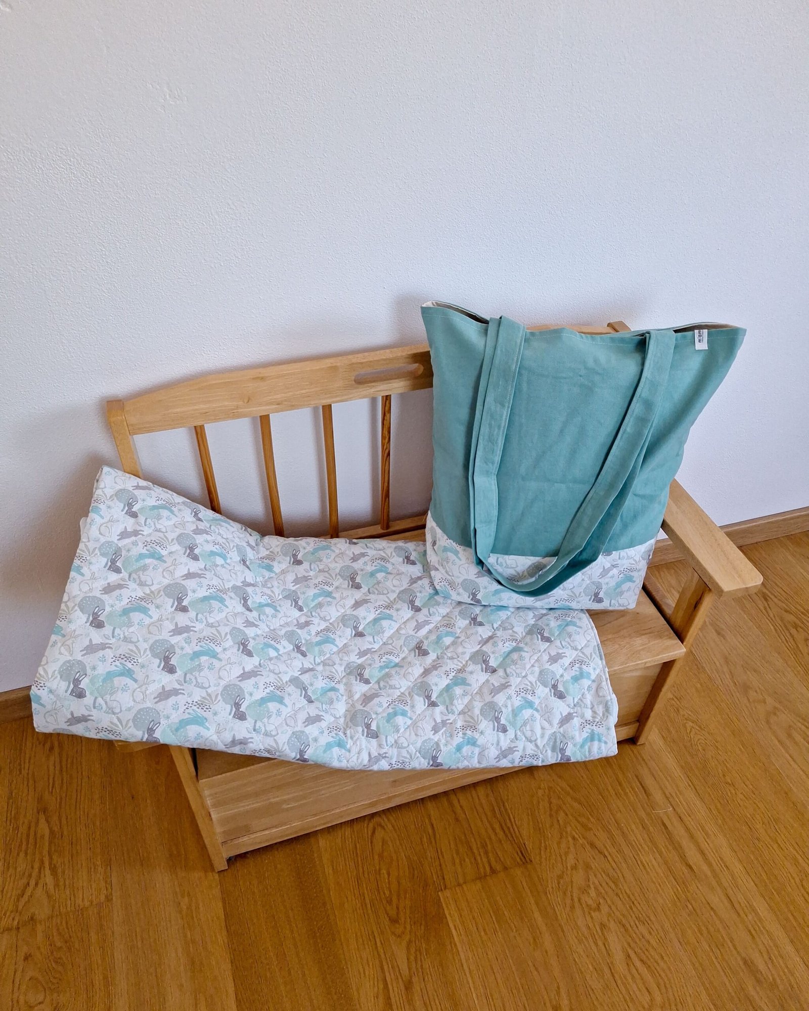 set sacco nanna borsa materna per bambini coniglietti