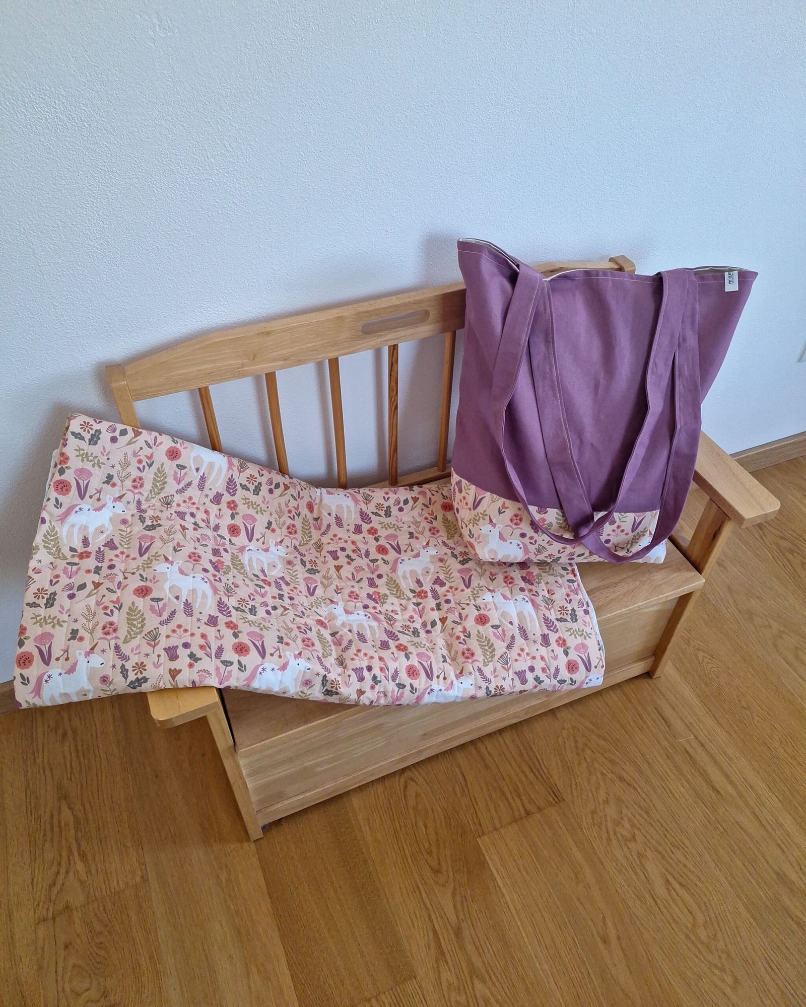 set sacco nanna borsa materna per bambini unicorni