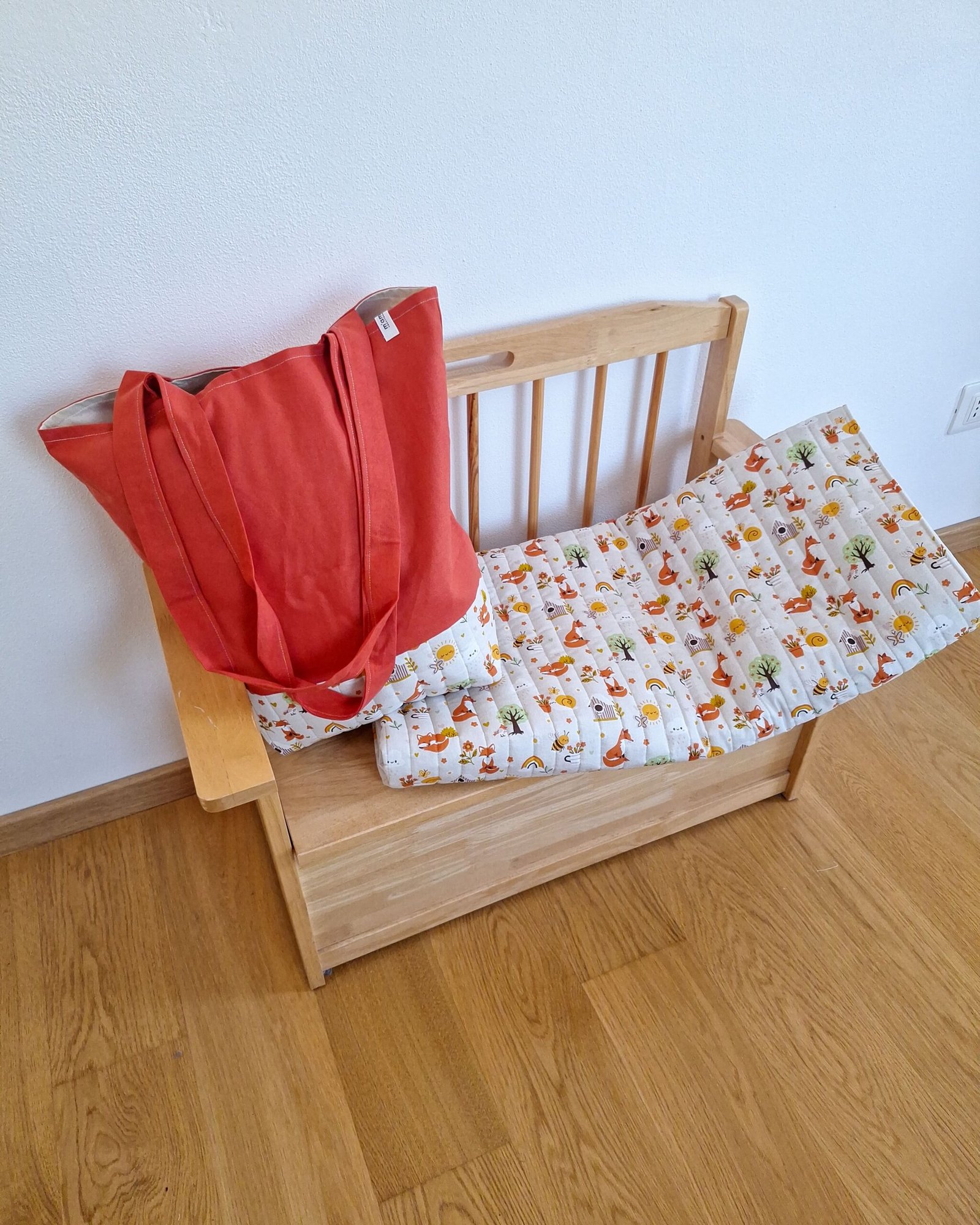 set sacco nanna borsa asilo per bambini volpi