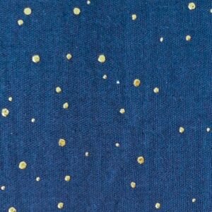 Scrunchies et mollettine blu notte pois