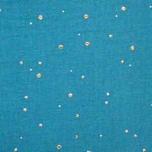 Scrunchies et mollettine petrolio pois