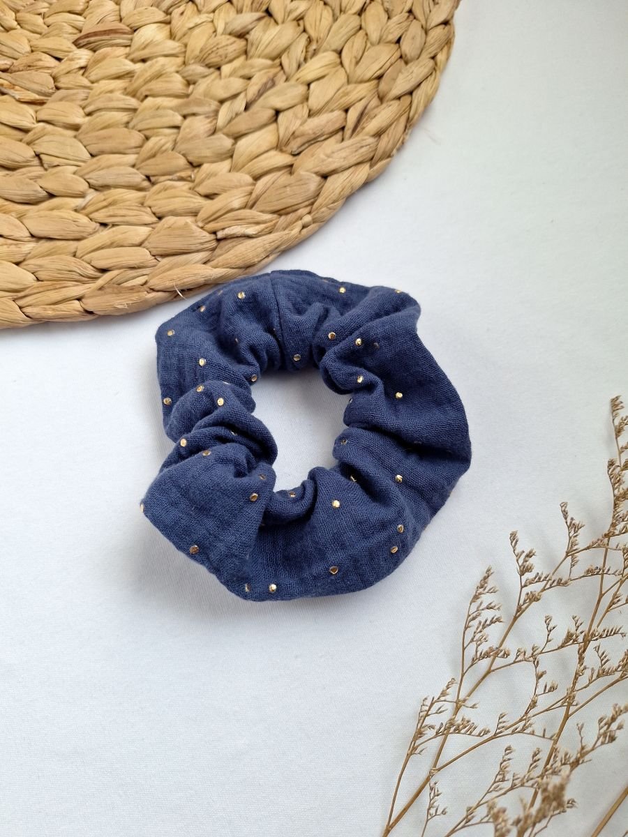 Scrunchies per capelli blu notte