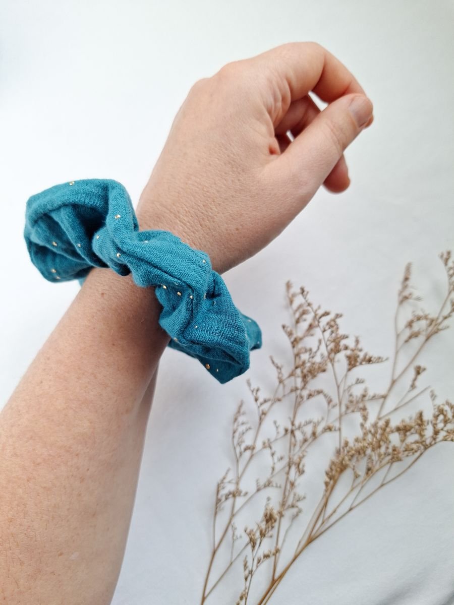 Scrunchies per capelli petrolio